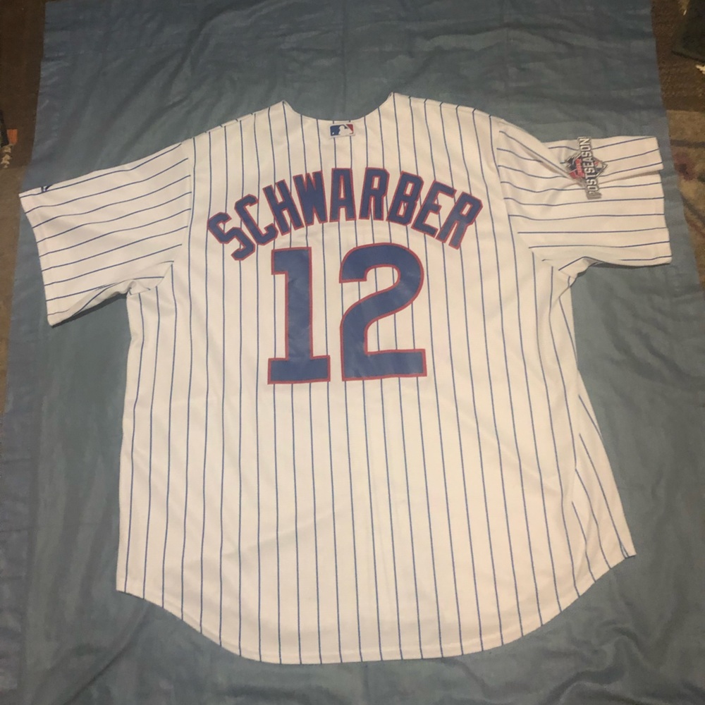 MLB Chicago cubs Kyle Schwarber incredible embroidered jersey size 2X